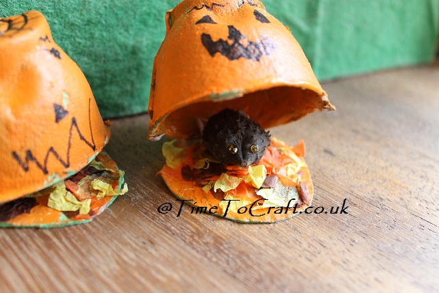 hedgehog and pumpkin halloween craft activity