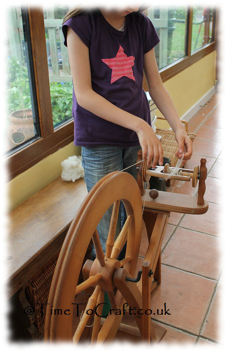 Aj setting up spinning wheel a