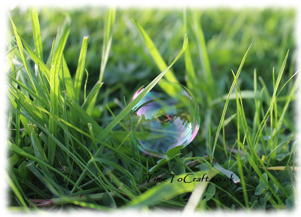 bubble in grass