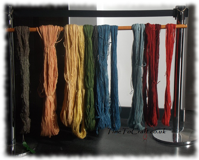 dyed skeins