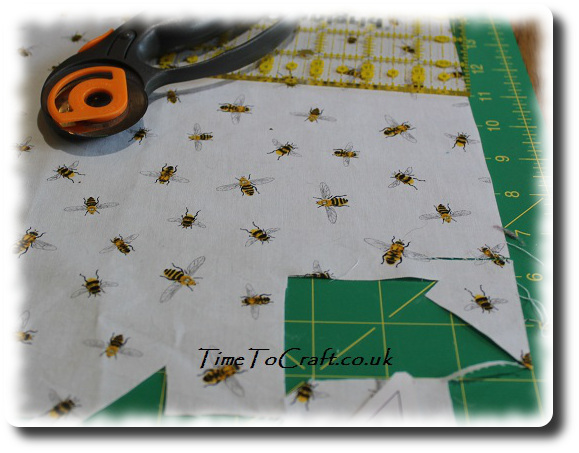 cutting out fabric