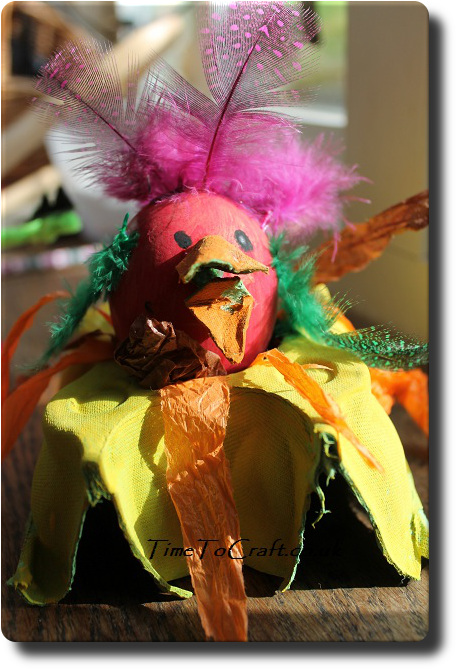 decorated egg chick