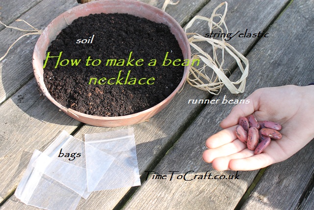 how to make a bean necklace