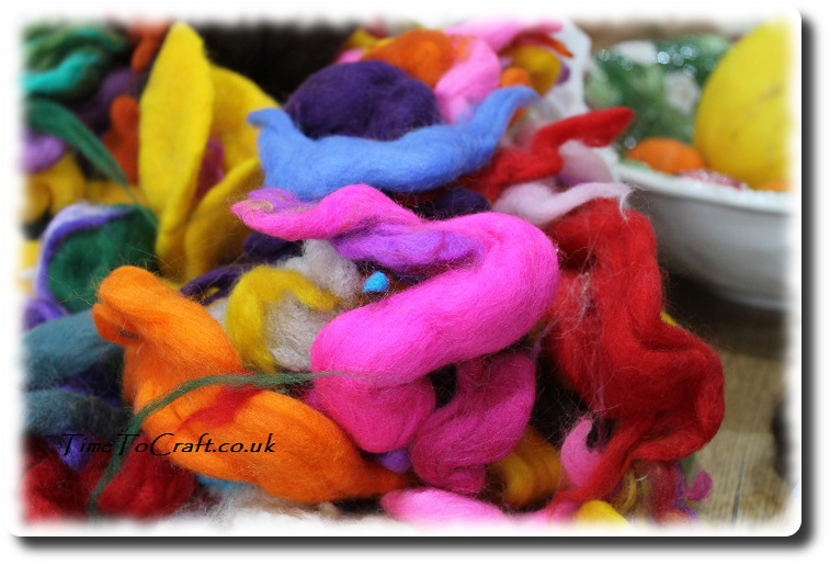 wool for felting colourful