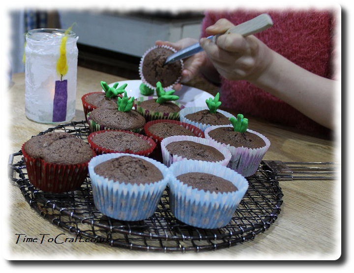 digging out sprouting cakes