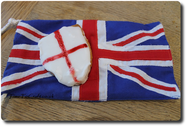 British flag and St George Day biscuit