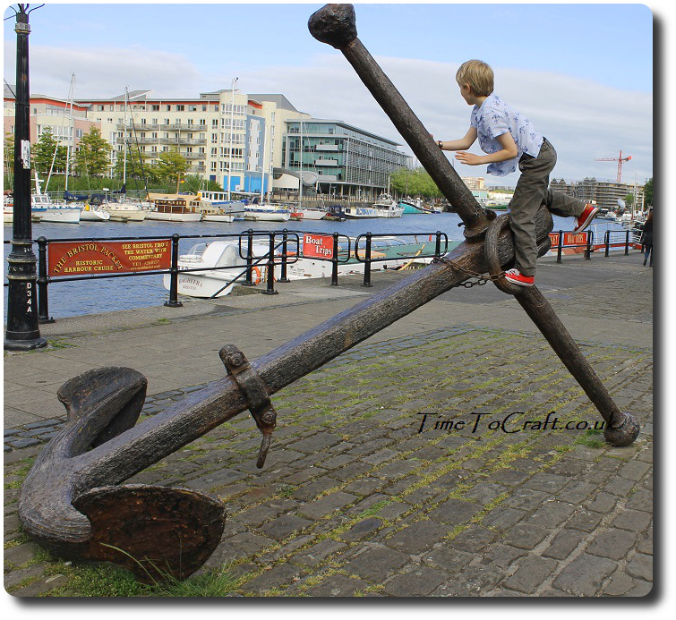 Boy shirt handmade anchor at SS Great Britain Bristol