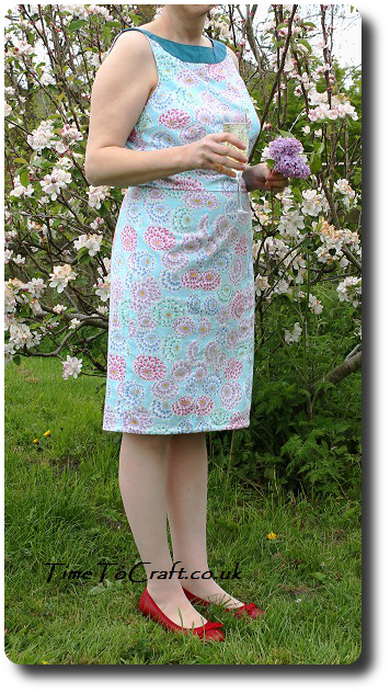 front of floating flower dress