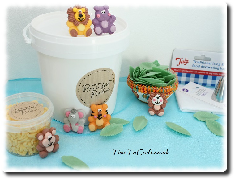 jungle animal party cupcake set contents