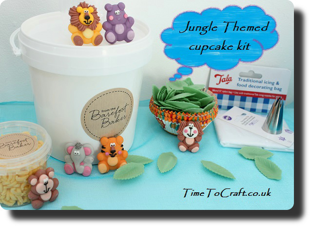 jungle animal party cupcake set contents2