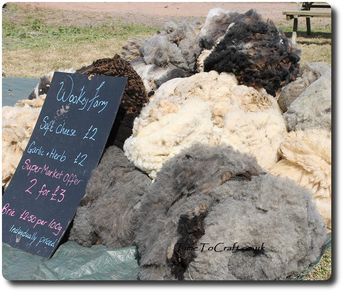 sheared fleeces at Wookey
