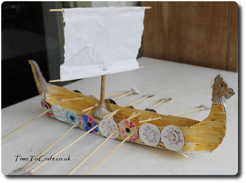 viking ship model childs history project