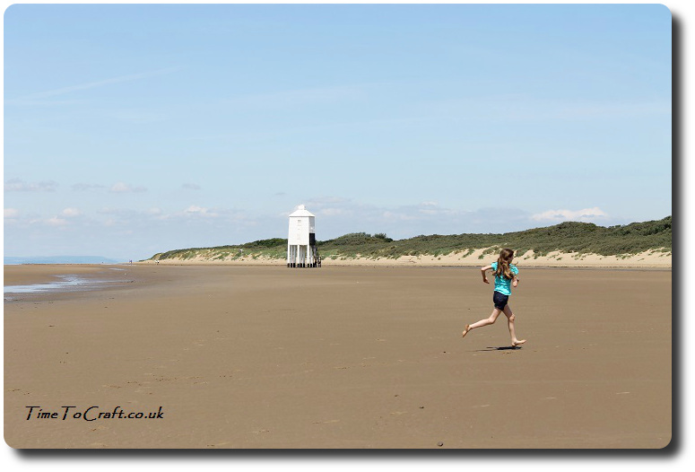 running on the beach at Burnham