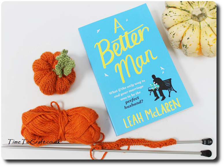 knitted pumpkin and book