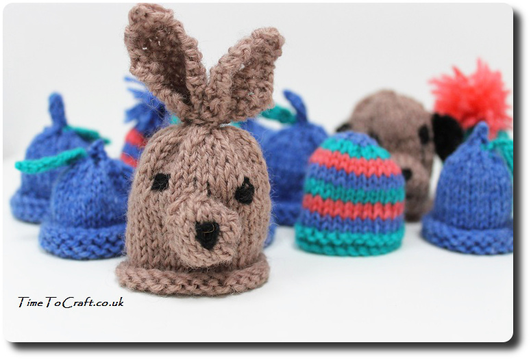 rabbit kangaroo big knit hat