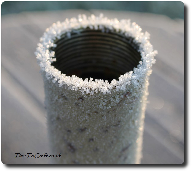 frost on metal pole