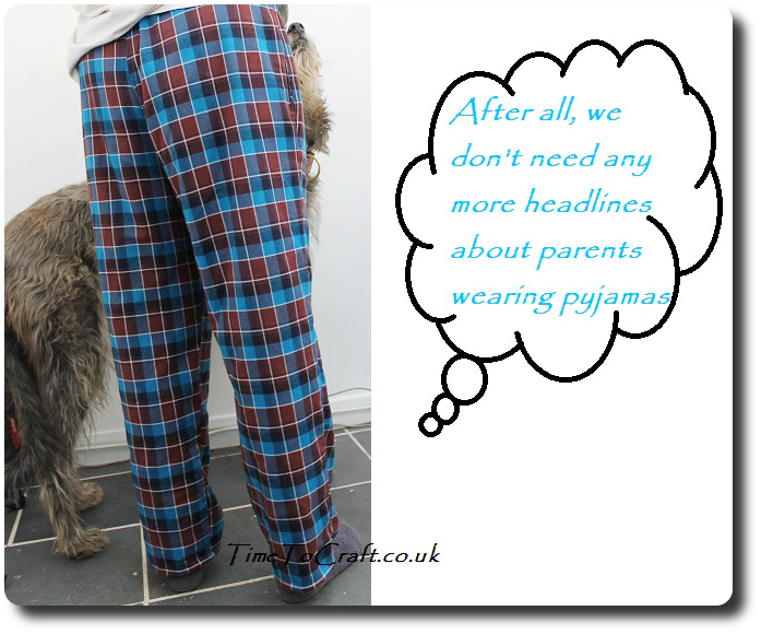 homemade men's pyjamas McCall's 4244 and dog 3