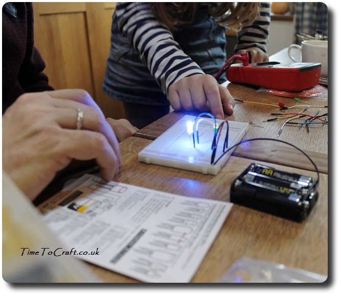 learning about electronics circuits STEM Education activity family