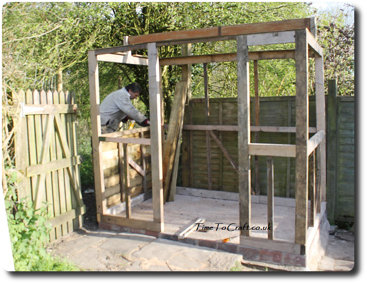 frame of new shed