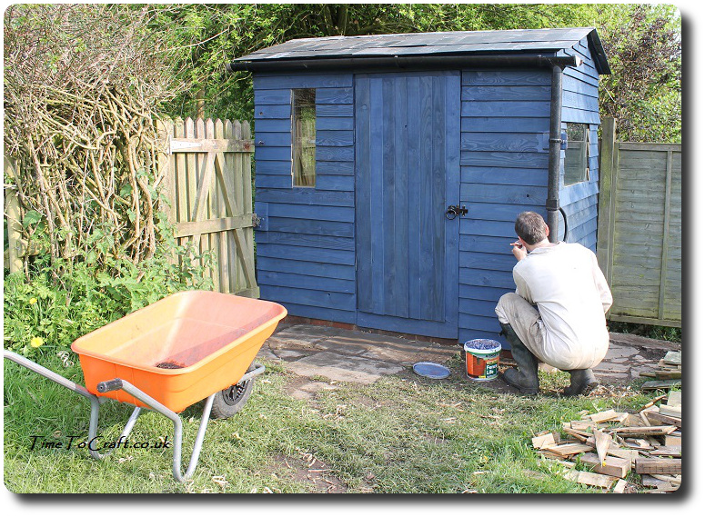 painting the shed