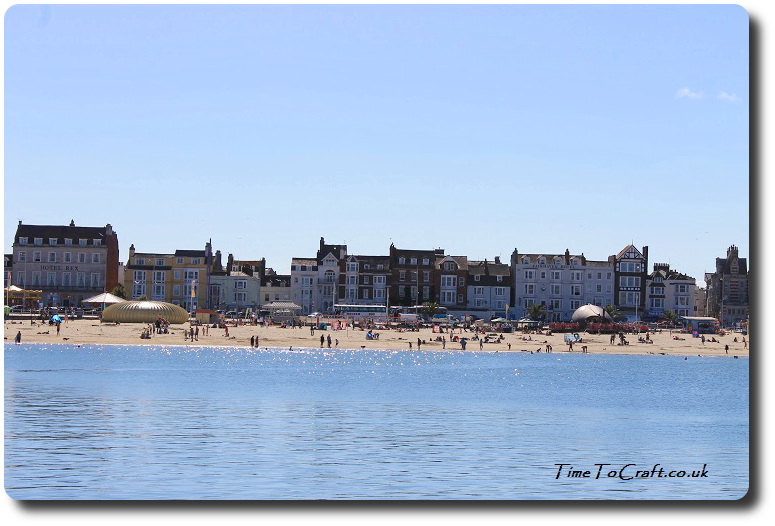Looking back at Weymouth sea front