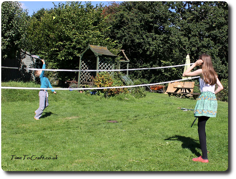 playing badminton in the garden 3