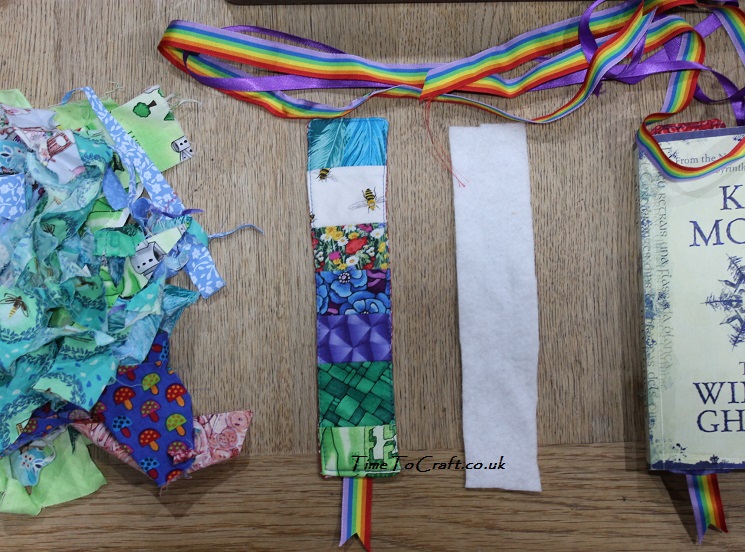 craft materials needed for fabric bookmark