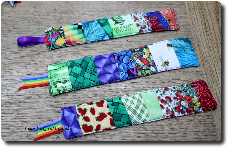 How to sew a fabric bookmark