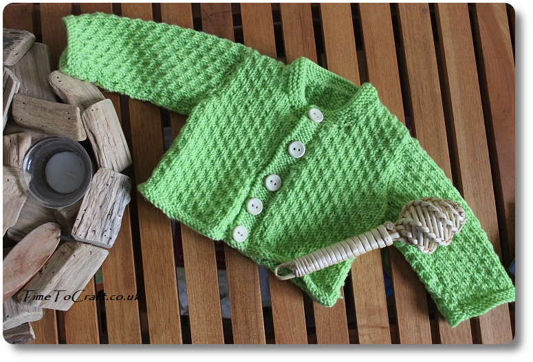baby cardigan in lime green