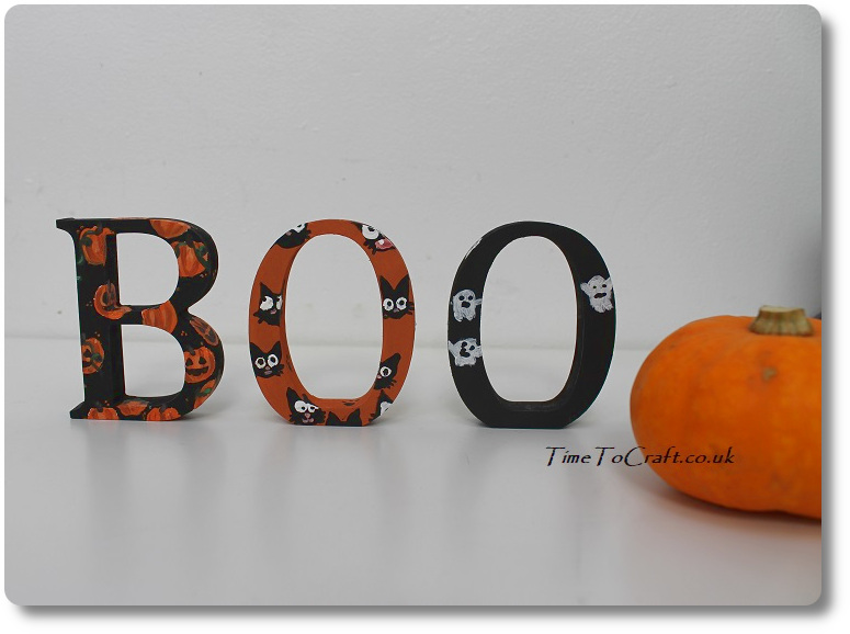 Painted BOO letters
