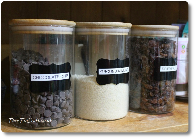 Labelled and organised jars